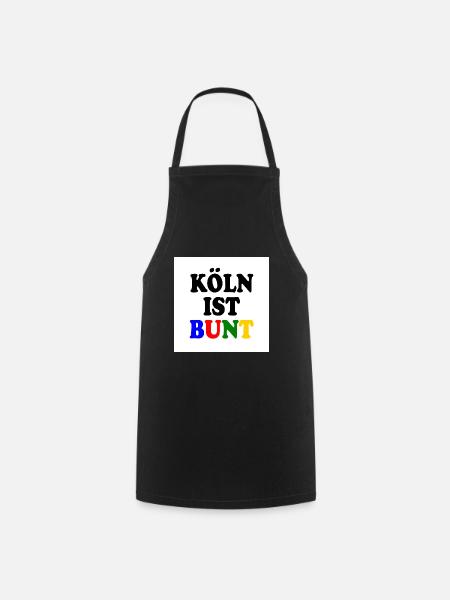 Köln ist bunt - Kochschürze - Schwarz