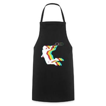 Badminton - Cooking Apron - black - Front - AI Model Male 185 dark (185cm)