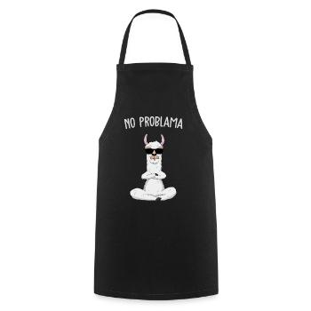 No Problama Cooles freches Lama Llama Geschenk - Kochschürze - Schwarz - Vorne - AI Model Male 185 dark (185cm)
