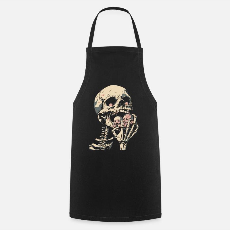 Skeletal NomNom II - Cooking Apron - black