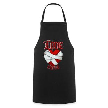 Love Eternal - Cooking Apron - black - Front - AI Model Male 185 dark (185cm)