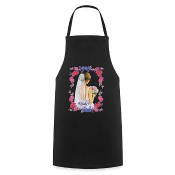 Bride To Be - Girly Girl - Cooking Apron - black - Front - AI Model Male 185 dark (185cm)