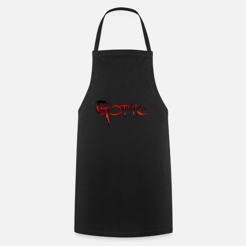 Gothic lettering - Cooking Apron - black