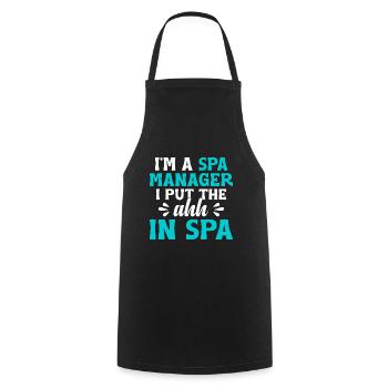 Gestionnaire de SPA Emploi Bien-être Drôle Gestion de SPA Sayi - Tablier de cuisine - noir - Devant - AI Model Male 185 dark (185cm)