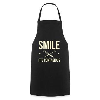 Smile It's Contagious Dentist Dental Dentistry Den - Cooking Apron - black - Front - AI Model Male 185 dark (185cm)