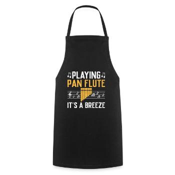 Pan Flute Player Pan Flutist Marching Band Music I - Cooking Apron - black - Front - AI Model Male 185 dark (185cm)