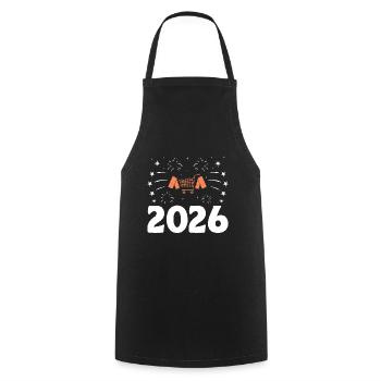 Frohes Neues Jahr 2026 Couponer Shopper Geld sparen - Kochschürze - Schwarz - Vorne - AI Model Male 185 dark (185cm)