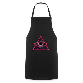 Auge der Weisheit Psychedelic LSD DMT - Kochschürze - Schwarz - Vorne - AI Model Male 185 dark (185cm)