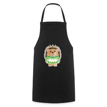 Pull Hérisson Blanc - Tablier de cuisine - noir - Devant - AI Model Male 185 dark (185cm)