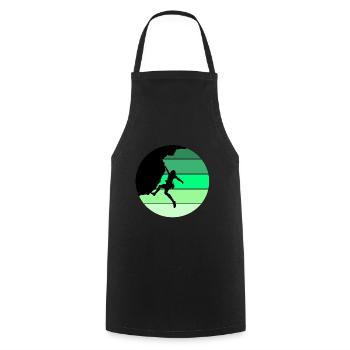 Climbing, bouldering, gift - Cooking Apron - black - Front - AI Model Male 185 dark (185cm)