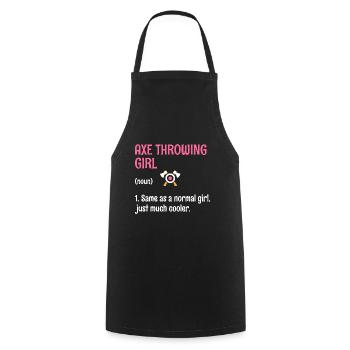 Hache lancer fille définition cible hachette - Tablier de cuisine - noir - Devant - AI Model Male 185 dark (185cm)