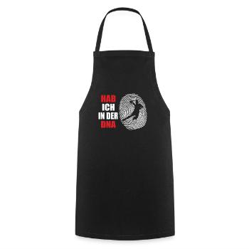 Accessoires de handball motif handball - Tablier de cuisine - noir - Devant - AI Model Male 185 dark (185cm)