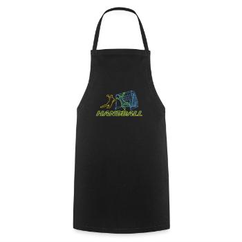 Handball Zubehör handballer Motiv - Kochschürze - Schwarz - Vorne - AI Model Male 185 dark (185cm)