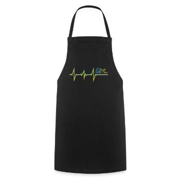 Accessoires de handball motif handball - Tablier de cuisine - noir - Devant - AI Model Male 185 dark (185cm)