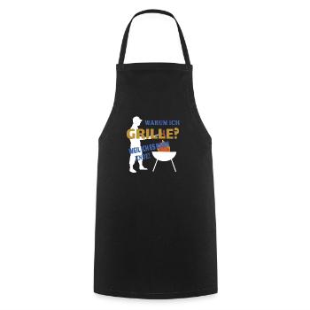 Grillen und Camper Geschenkidee - Kochschürze - Schwarz - Vorne - AI Model Male 185 dark (185cm)