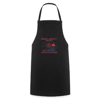 Grillen und Camper Geschenkidee - Kochschürze - Schwarz - Vorne - AI Model Male 185 dark (185cm)