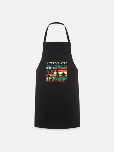 Grillen und Camper Geschenkidee - Kochschürze - Schwarz