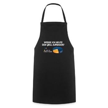 Grillen und Camper Geschenkidee - Kochschürze - Schwarz - Vorne - AI Model Male 185 dark (185cm)
