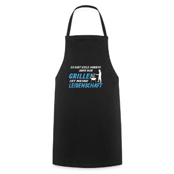Grillen und Camper Geschenkidee - Kochschürze - Schwarz - Vorne - AI Model Male 185 dark (185cm)