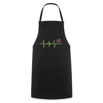 Barbecuing and Camper Gift Idea - Cooking Apron - black - Front - AI Model Male 185 dark (185cm)