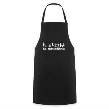 Grillen und Camper Geschenkidee - Kochschürze - Schwarz - Vorne - AI Model Male 185 dark (185cm)