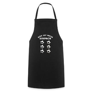 Fußballzubehör Geschenkidee Fußballfan - Kochschürze - Schwarz - Vorne - AI Model Male 185 dark (185cm)