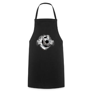 Fußballzubehör Geschenkidee Fußballfan - Kochschürze - Schwarz - Vorne - AI Model Male 185 dark (185cm)