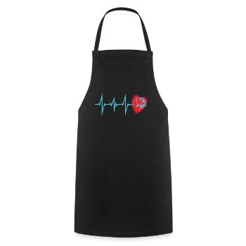 Dogs German Wirehaired Dog Owners - Cooking Apron - black - Front - AI Model Male 185 dark (185cm)