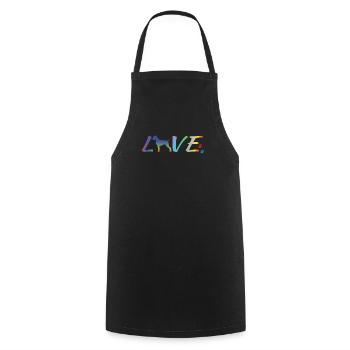 Dogs German Wirehaired Dog Owners - Cooking Apron - black - Front - AI Model Male 185 dark (185cm)