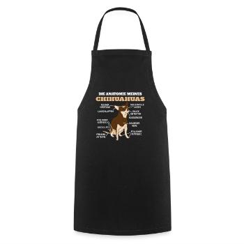 Hund Chihuahua Hundebesitzer Gechenkidee - Kochschürze - Schwarz - Vorne - AI Model Male 185 dark (185cm)