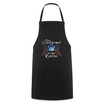 Cat Friend, Cat Accessories Gift - Cooking Apron - black - Front - AI Model Male 185 dark (185cm)