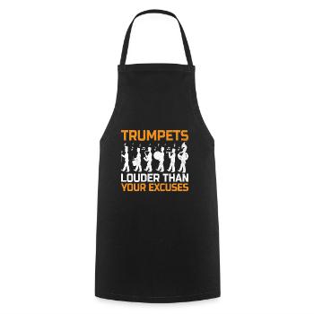 Marching Band Sayings Funny Marching Instruments - Cooking Apron - black - Front - AI Model Male 185 dark (185cm)