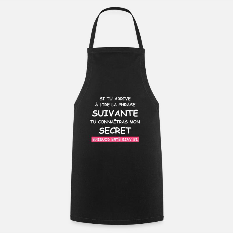 je vais être cousine - Tablier de cuisine - noir