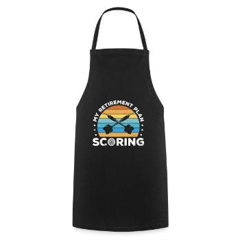 My Retirement Plan Scoring Dart Player Darting Tri - Cooking Apron - black - Front - AI Model Male 185 dark (185cm)