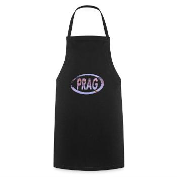 Praha Prag Tschechien - Kochschürze - Schwarz - Vorne - AI Model Male 185 dark (185cm)