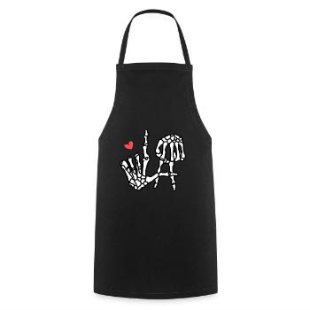I love Los Angeles Skeleton Hands destination USA - Cooking Apron - black - Front - AI Model Male 185 dark (185cm)