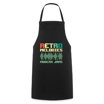 Chiptune Music Lover Groove to the Bleeps and Bloo - Cooking Apron - black - Front - AI Model Male 185 dark (185cm)