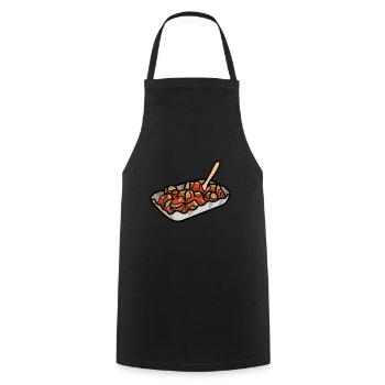 Lecker Currywurst Wurst Ketchup Cuisine de rue allemande - Tablier de cuisine - noir - Devant - AI Model Male 185 dark (185cm)