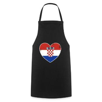 Kroatien Liebe kroatisches Design - Kochschürze - Schwarz - Vorne - AI Model Male 185 dark (185cm)
