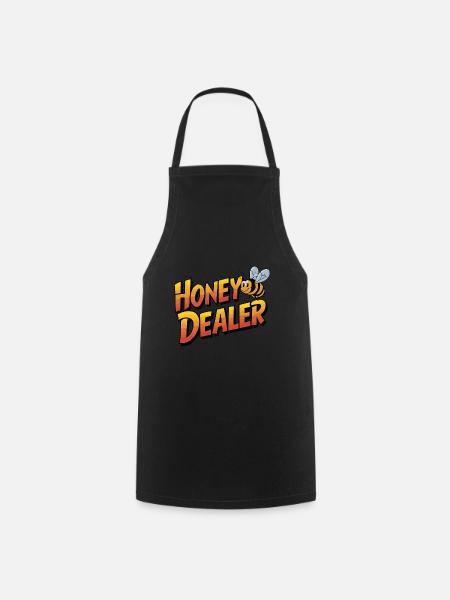Drôle Marchand d’abeilles Humour Apiculteur Papa - Tablier de cuisine - noir