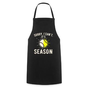 Sorry I Can't Its Baseball Season - Tablier de cuisine - noir - Devant - AI Model Male 185 dark (185cm)