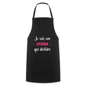 Je suis une djenna qui déchire - Tablier de cuisine - noir - Devant - AI Model Male 185 dark (185cm)