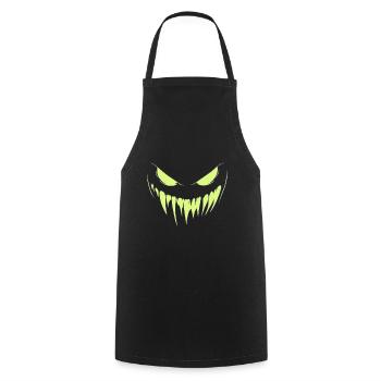 Halloween Face, Terrifying Face, Party - Cooking Apron - black - Front - AI Model Male 185 dark (185cm)