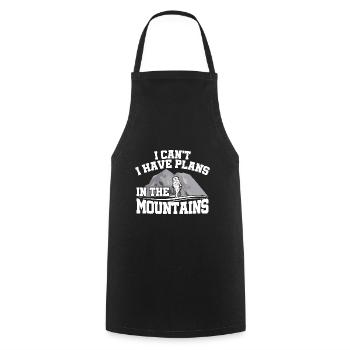 I Can't I Have Plans In The Mounatins Hiking Trekk - Kochschürze - Schwarz - Vorne - AI Model Male 185 dark (185cm)