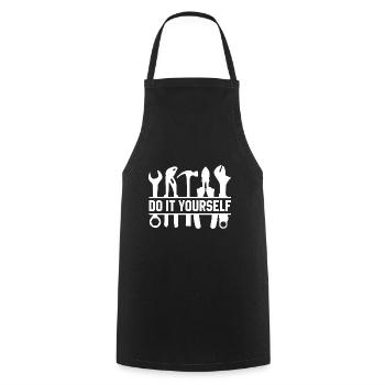 Do It Yourself Car lover Mechanic Vehicle Technici - Cooking Apron - black - Front - AI Model Male 185 dark (185cm)