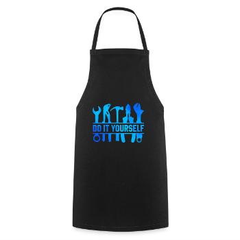 Do It Yourself Car lover Mechanic Vehicle Technici - Cooking Apron - black - Front - AI Model Male 185 dark (185cm)