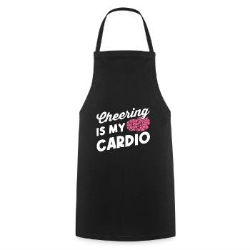 Cheering Is My Cardio Cheerleading Cheerleader Gym - Kochschürze - Schwarz - Vorne - AI Model Male 185 dark (185cm)