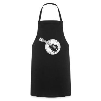 Guitar Partnershirt - Baby Ukulele - Cooking Apron - black - Front - AI Model Male 185 dark (185cm)