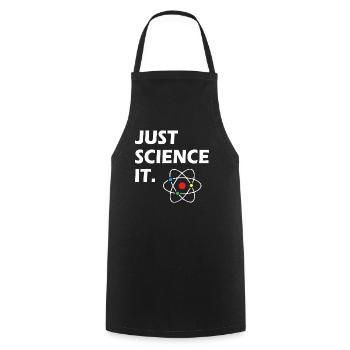 Just Science It - Kochschürze - Schwarz - Vorne - AI Model Male 185 dark (185cm)