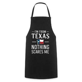 Texas State Texans Texas - Cooking Apron - black - Front - AI Model Male 185 dark (185cm)